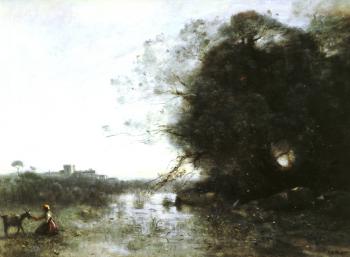 Jean-Baptiste-Camille Corot : Le Marais Au Grand Arbre Et A La Chevriere